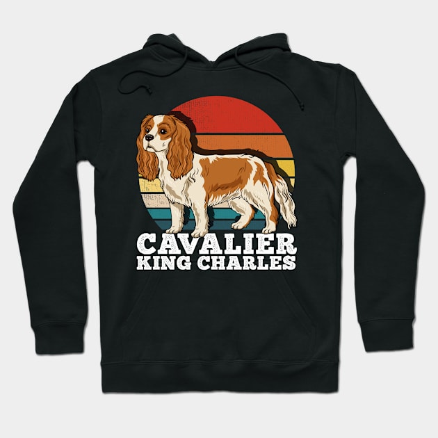 Cavalier King Charles Dog Owner Retro Hoodie by KAWAIITEE